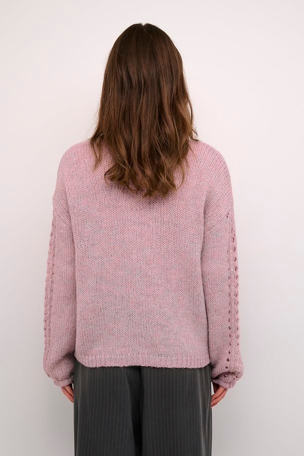 CRNISO KNIT CARDIGAN - DAWN PINK, BEIGE MELANGE