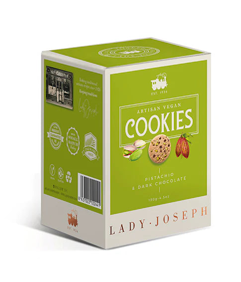 DARK CHOCOLATE AND PISTACHIO COOKIES 130G