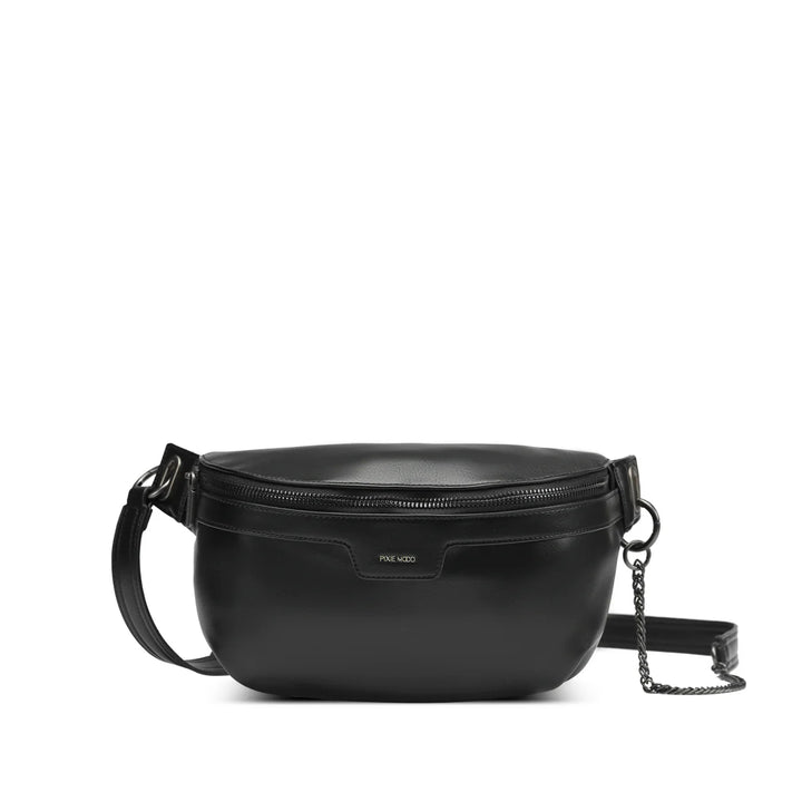 PIXIE MOOD BROOKLYN CROSSBODY BAG - BLACK SMOOTH