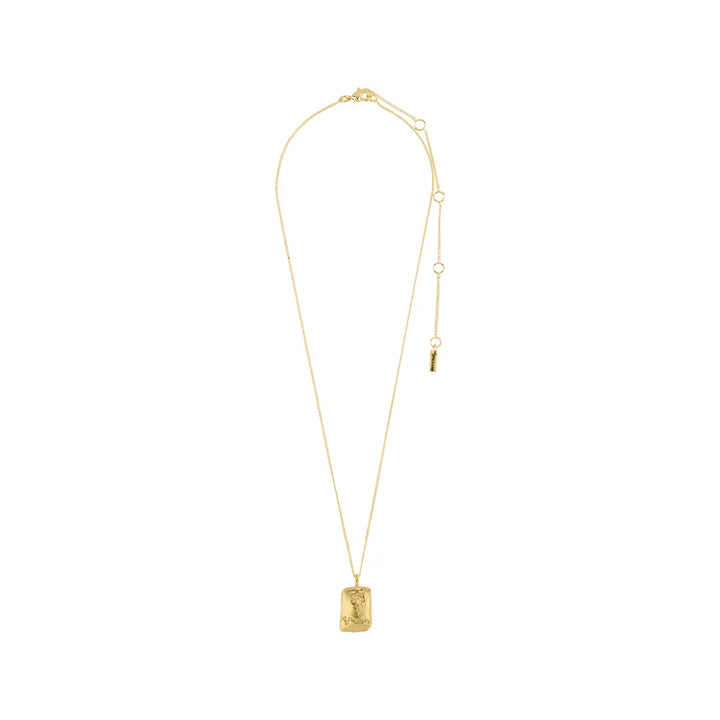 PISCES ZODIAC SIGN NECKLACE - SQUARE (GOLD-PLATED)