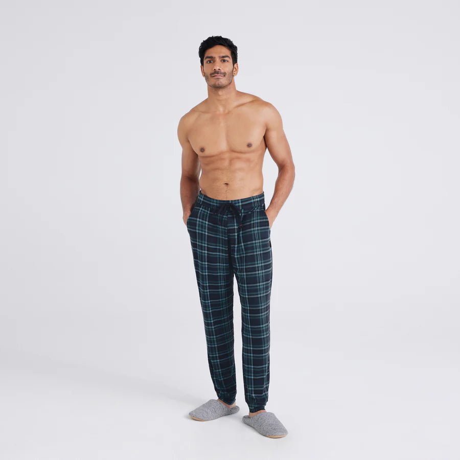 SNOOZE PANTS "FLANEL PLAID - DARK DENIM"