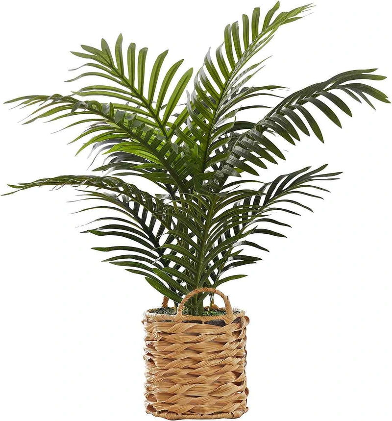 TALL ARTIFICIAL POTTED PALM "GREEN/NATURAL" 24"