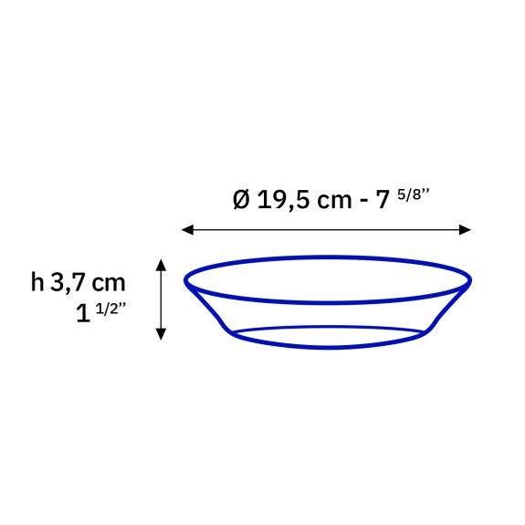 LYS SAPPHIRE DEEP PLATE 19CM
