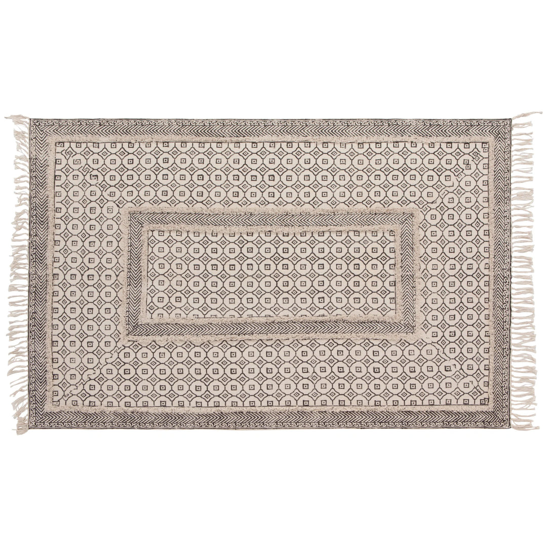PLAZA BLOCK PRINT RUG 4X6"