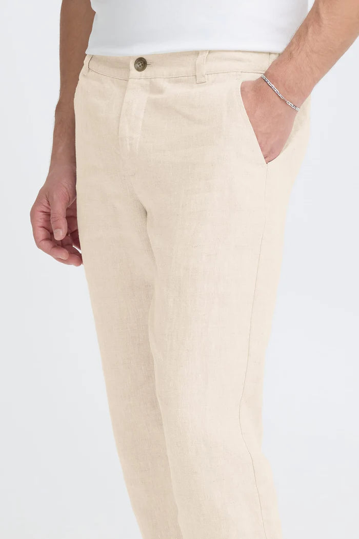 CFPANDRUP LINEN PANTS "PLAZA TAUPE"