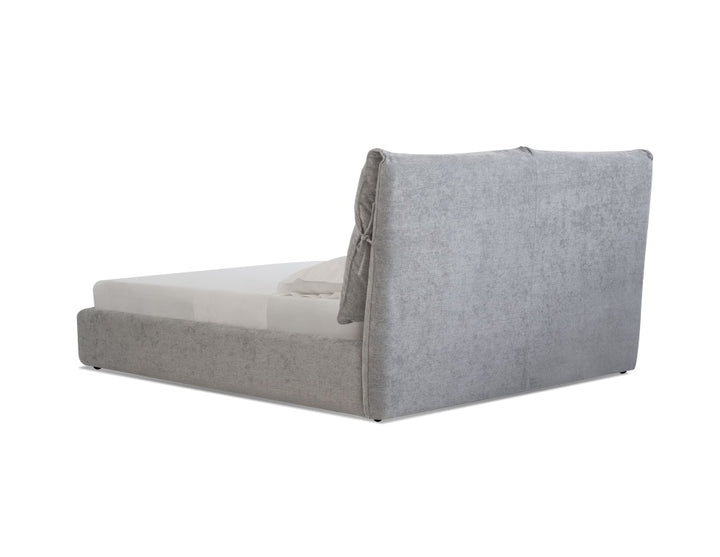 PLUME UPHOLSTERED BED "HEATHER GREY CHENILLE"