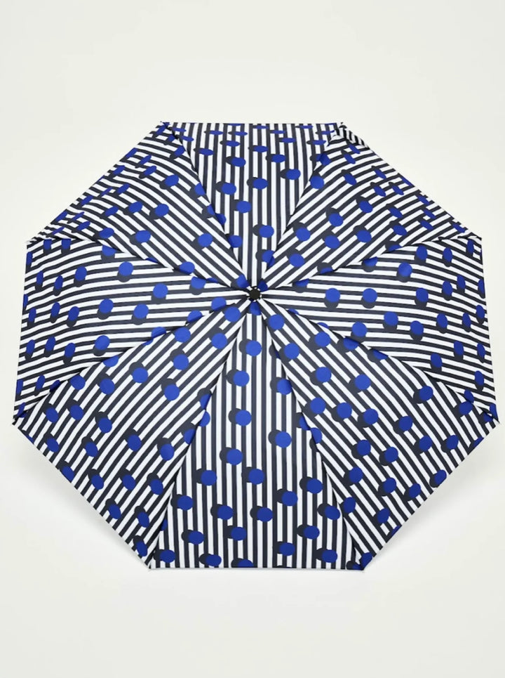 DUCKHEAD POLKASTRIPE ECO-FRIENDLY COMPACT UMBRELLA