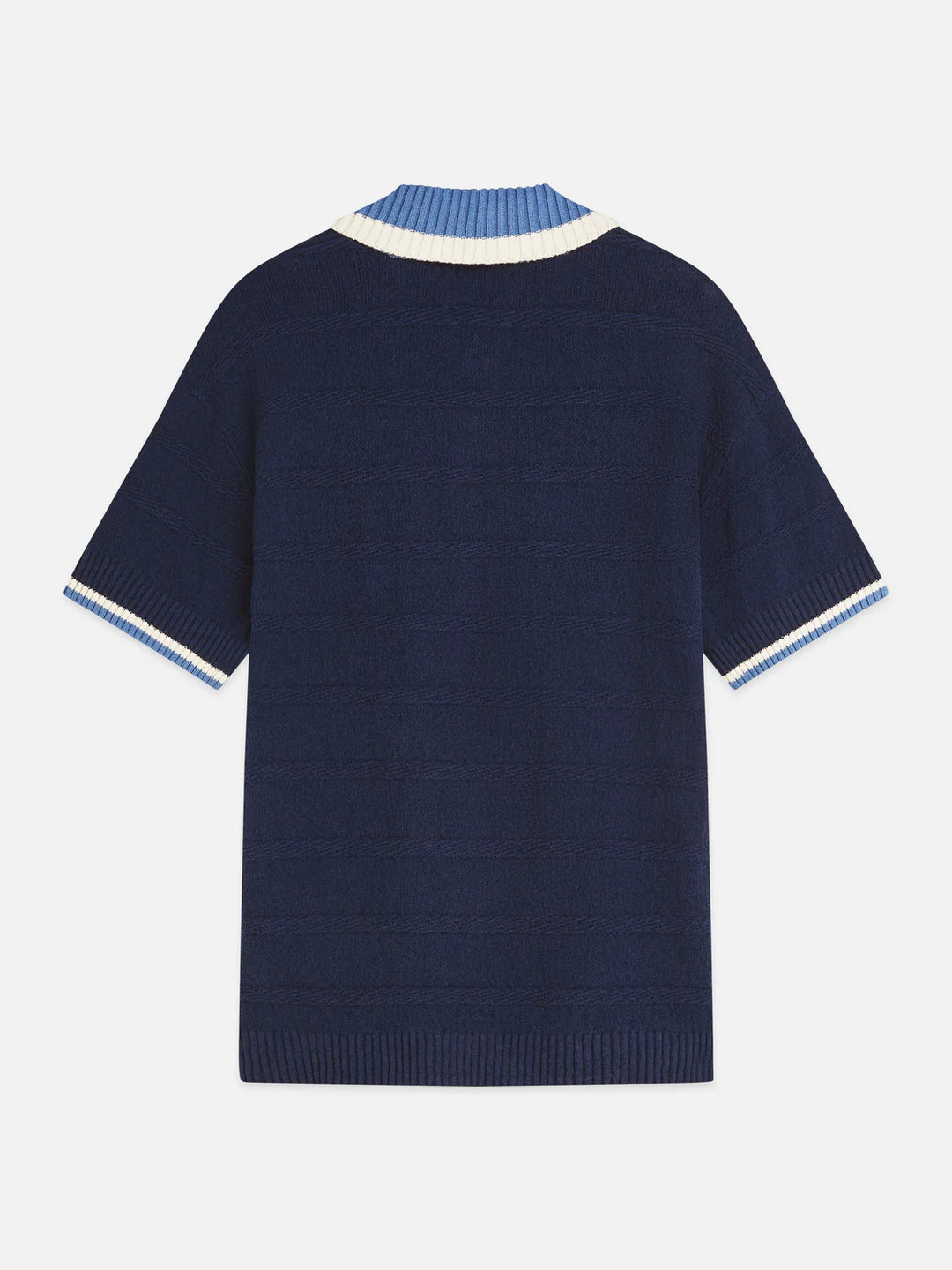 STRUCTURED KNITTED LOOSE POLO "PAGEANT BLUE"