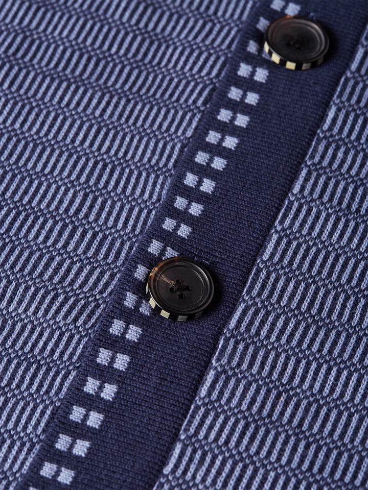 POLO DROPPED SHOULDER CARDIGAN "PAGEANT BLUE"