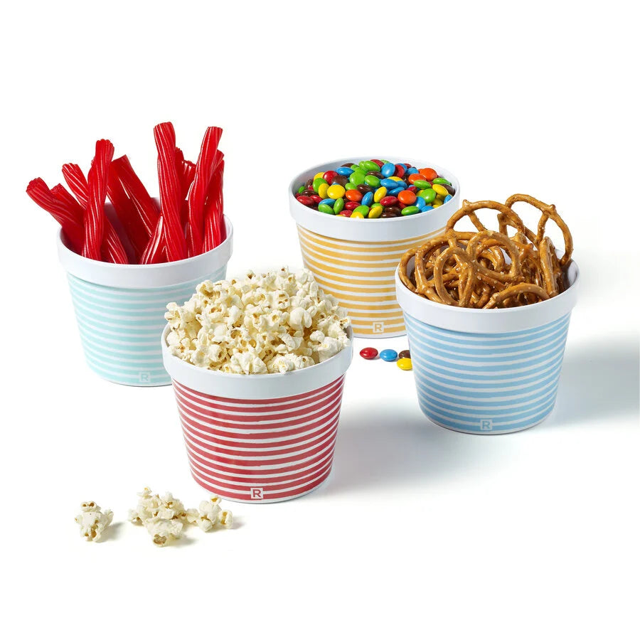 SET OF 4 INDIVIDUAL POPCORN BOWLS