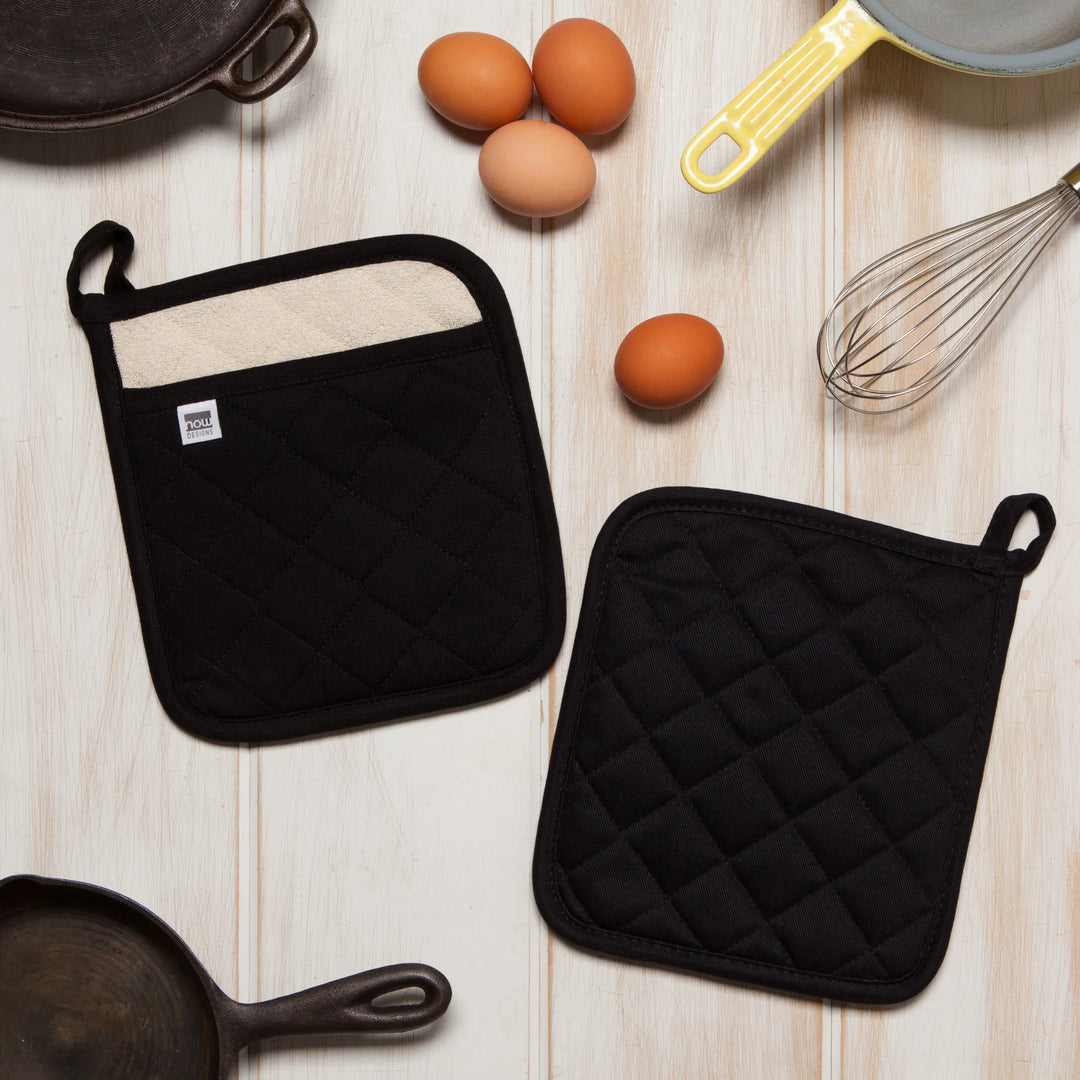 SUPERIOR BLACK POCKET POTHOLDER