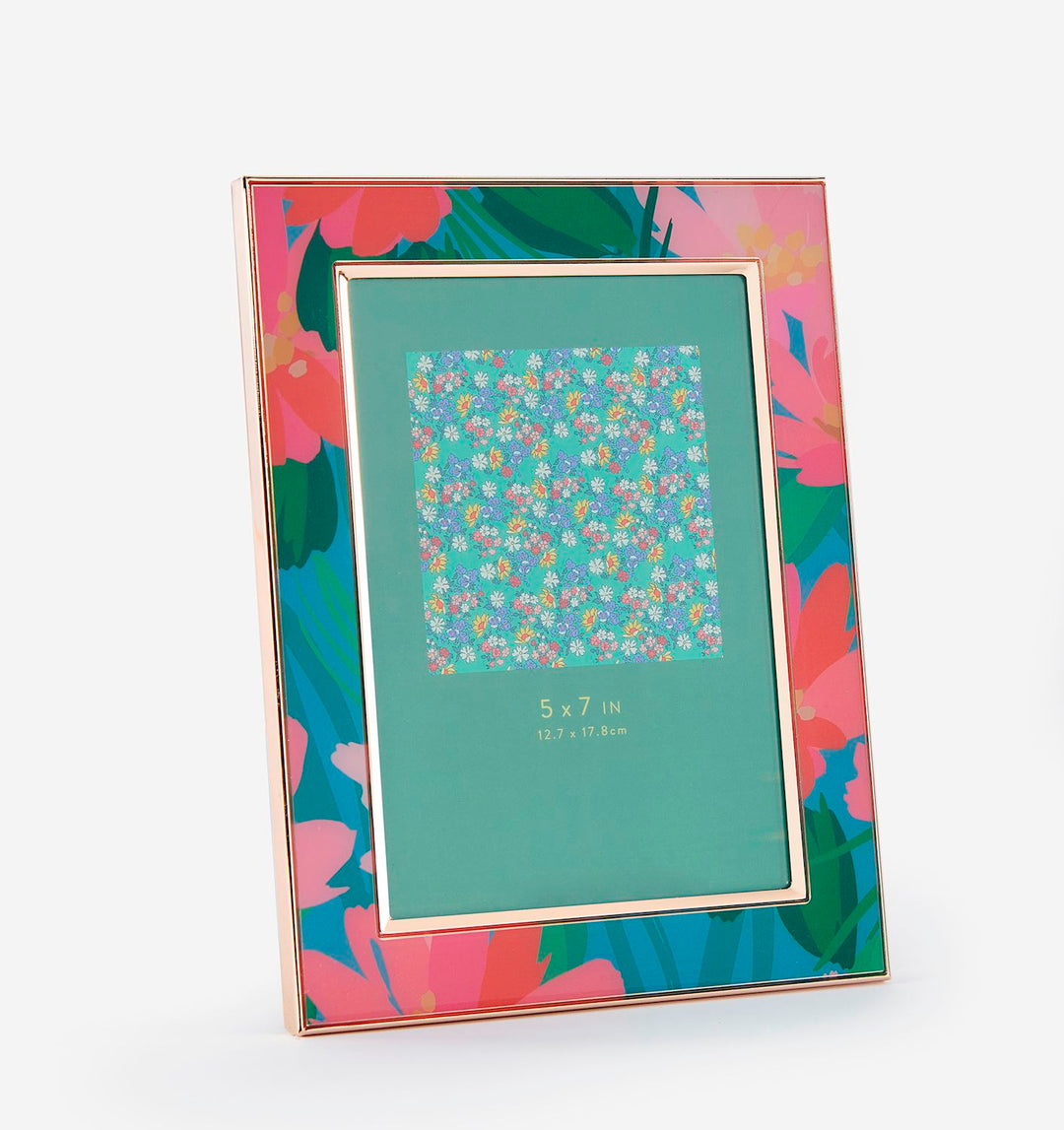 FLORAL PRINT PHOTO FRAME 5X7&