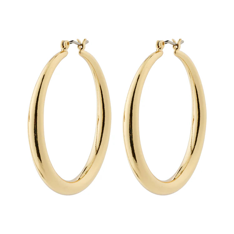 PRIYA RECYCLED HOOP EARRINGS GOLD-PLATED