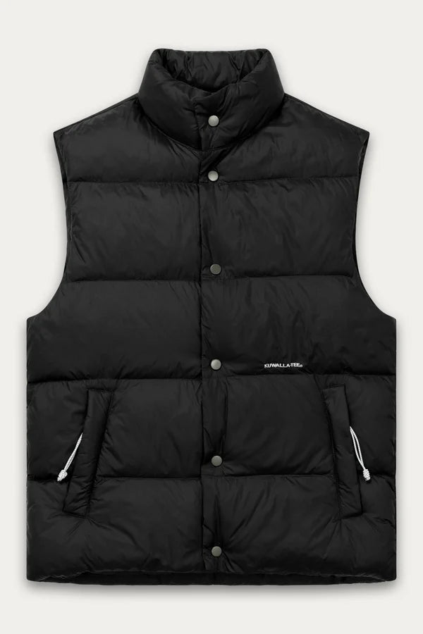 FW25 NYLON PUFFER VEST "BLACK"