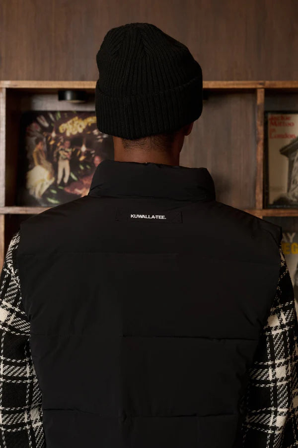 FW25 NYLON PUFFER VEST "BLACK"