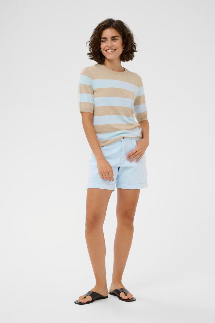 KALIZZA PULLOVER "FEATHER MEL/LIGHT BLUE STRIPE"
