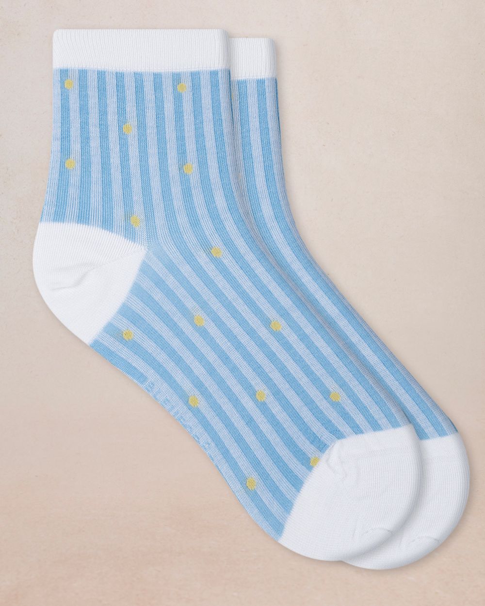 POLKA DOT SCOTTISH YARN ANKLE SOCKS "QUARTZ"