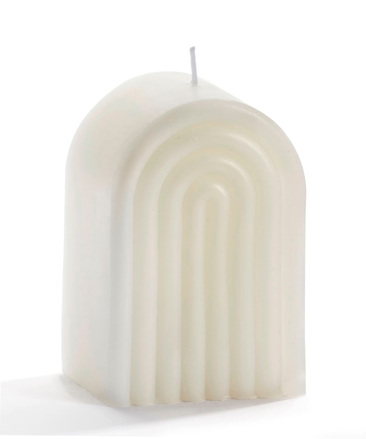 WHITE RAINBOW DESIGN CANDLE