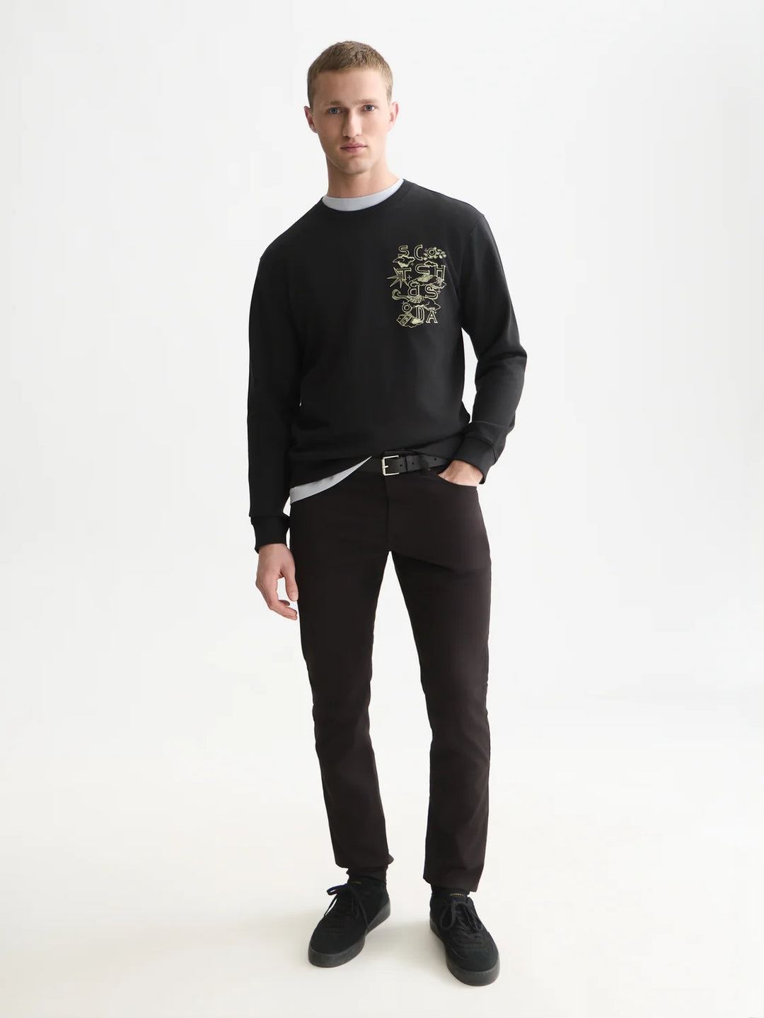 RALSTON STRETCH COTTON-TWILL 5 POCKET PANT "METEORITE"