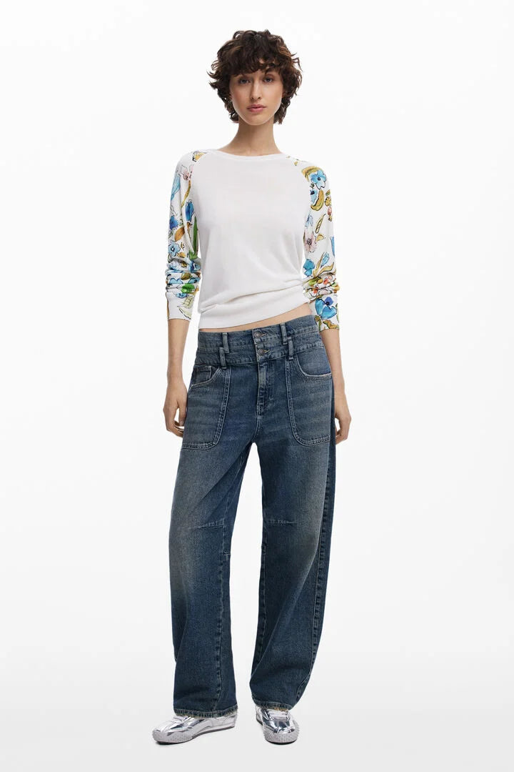 RANDERS FLORAL SLEEVE PULLOVER