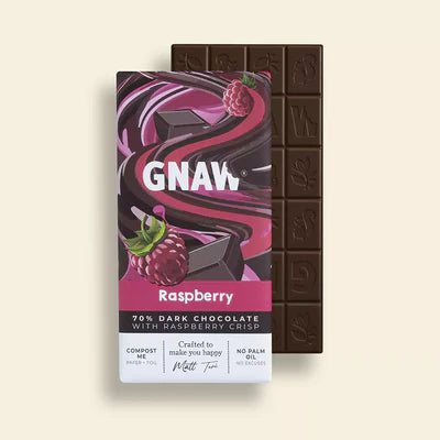 RASPBERRY DARK CHOCOLATE BAR 80G