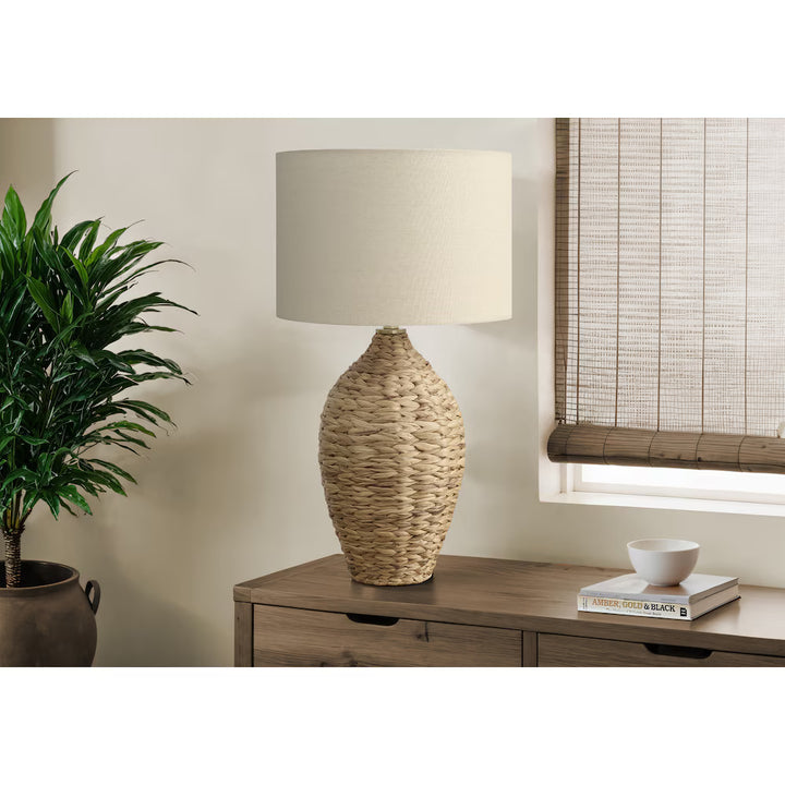 NATURAL RATTAN TABLE LAMP 30&