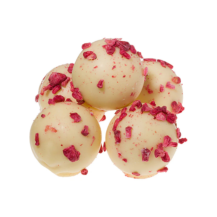 RASPBERRY AND MARC DE CHAMPAGNE TRUFFLES 72G