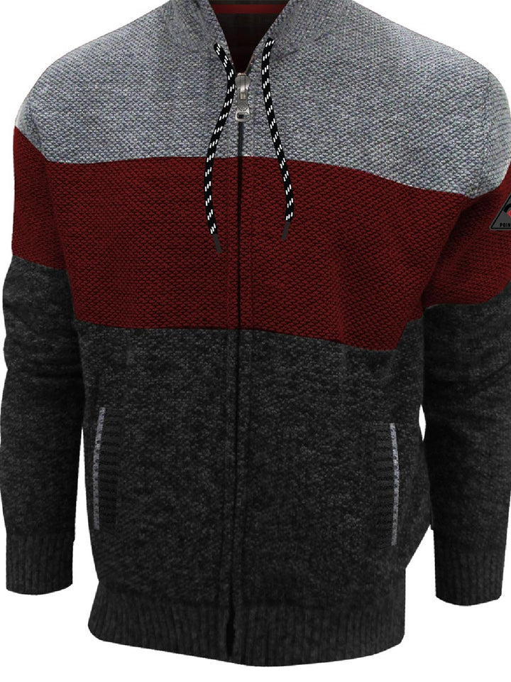 MPRO TEXTURED OUTDOOR KNIT ZIP-UP "RED"