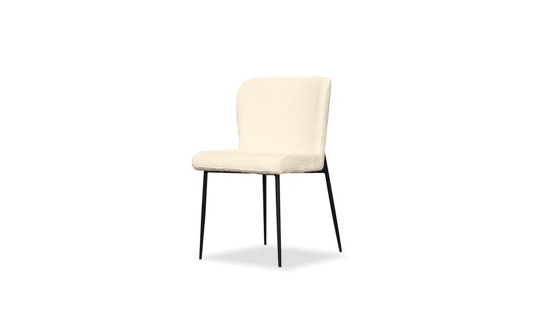 REEF DINING CHAIR IN BISCUIT BEIGE WITH BLACK BASE