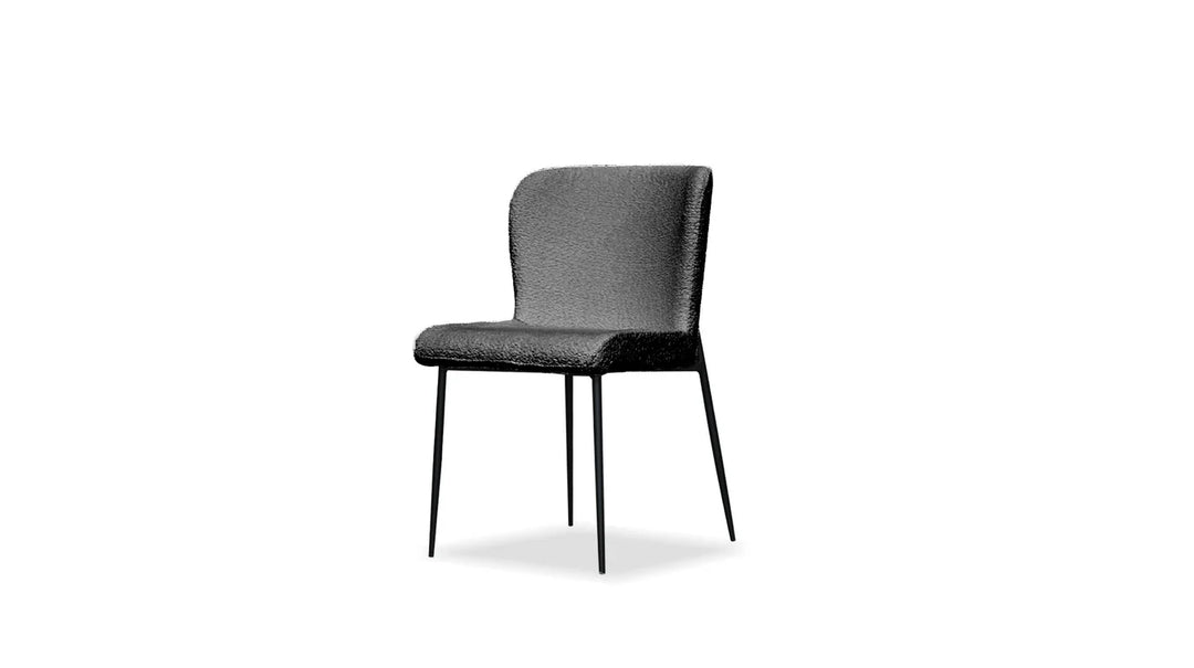 REEF DINING CHAIR IN CHALKBOARD GREY WITH BLACK BASE