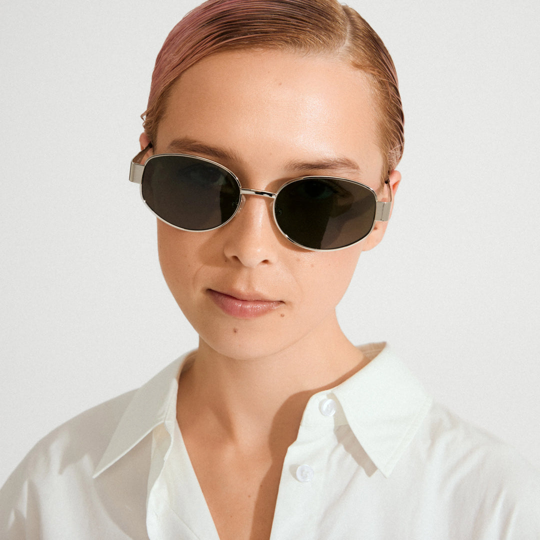 REILLY SUNGLASSES "BROWN/SILVER"