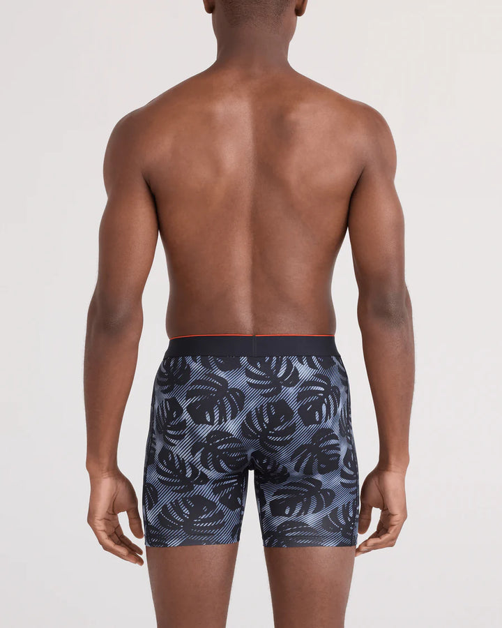 MULTI-SPORT MESH BOXER BRIEF 6" "REM TROPIC-BLACK"