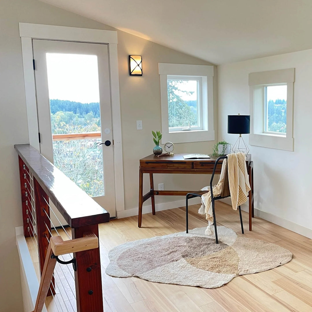REMIX WRITING DESK  "BROWN FINISH SOLID WOOD"