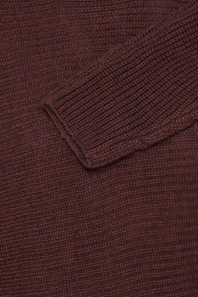 FRERETTA PULLOVER "RUM RAISIN MELANGE"