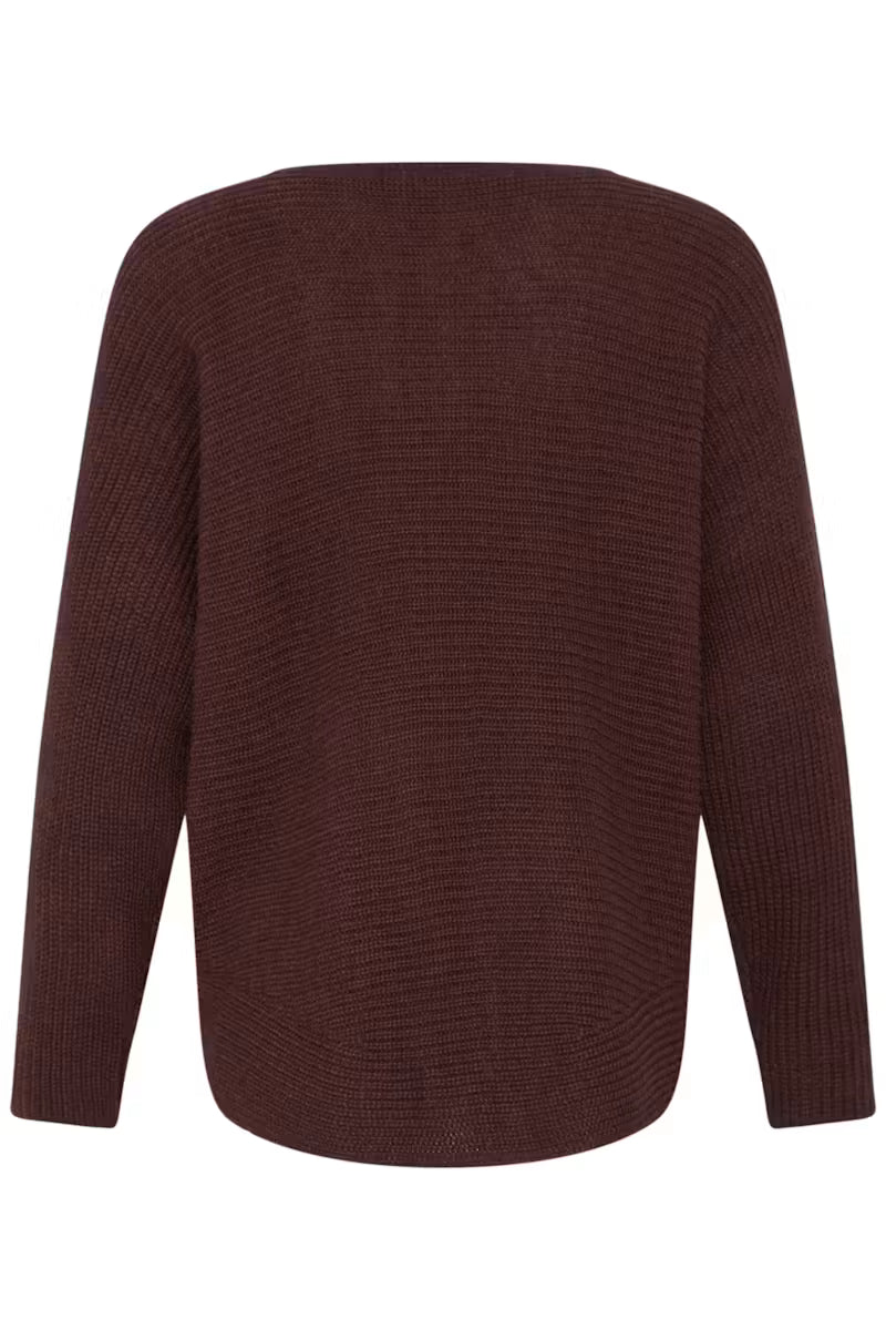 FRERETTA PULLOVER "RUM RAISIN MELANGE"