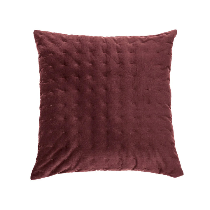 RIAD SET OF 2 BURGUNDY VELVET DECORATIVE PILLOWS 18X18