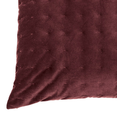 RIAD SET OF 2 BURGUNDY VELVET DECORATIVE PILLOWS 18X18