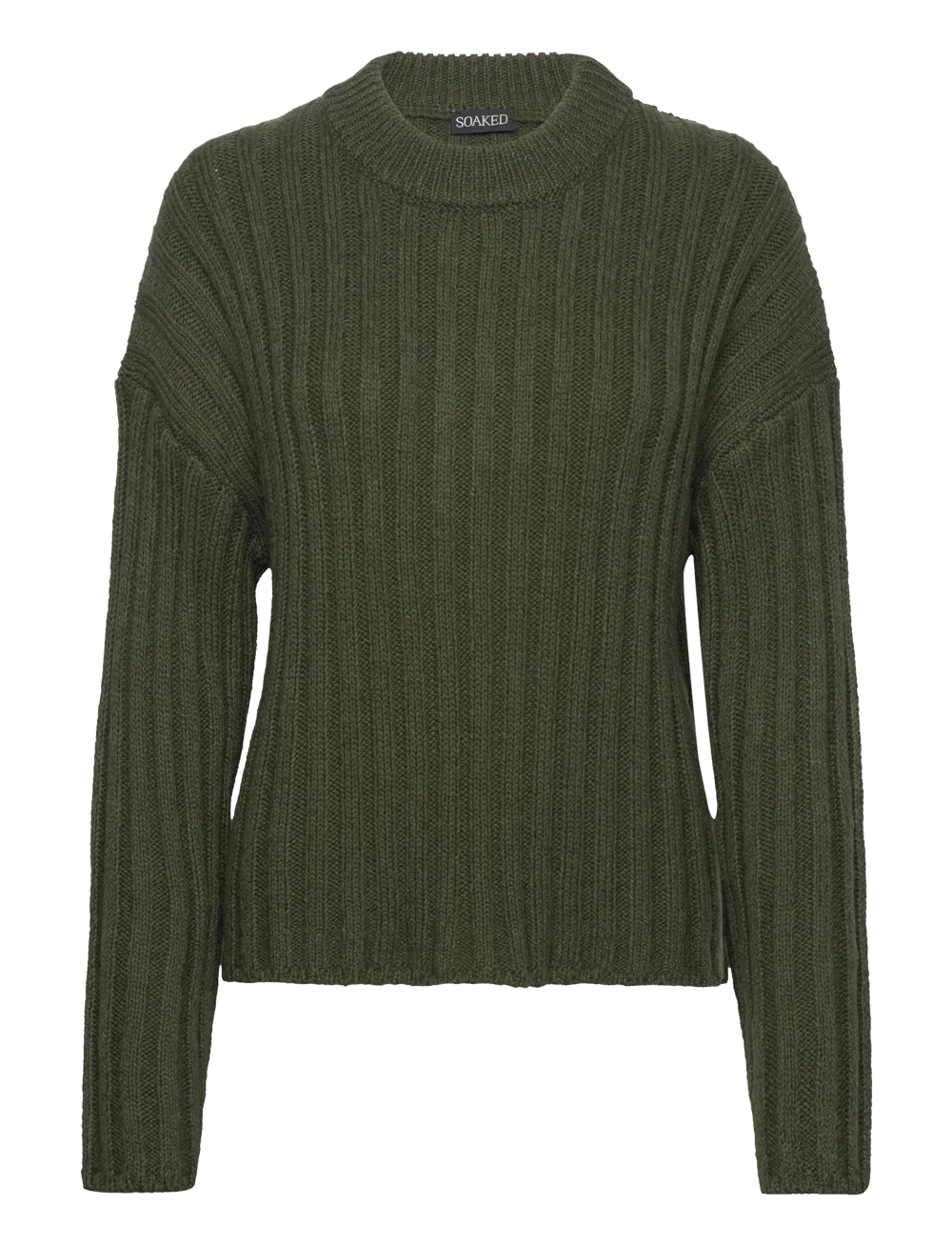 SLFRANNA RIB PULLOVER "KOMBU GREEN"