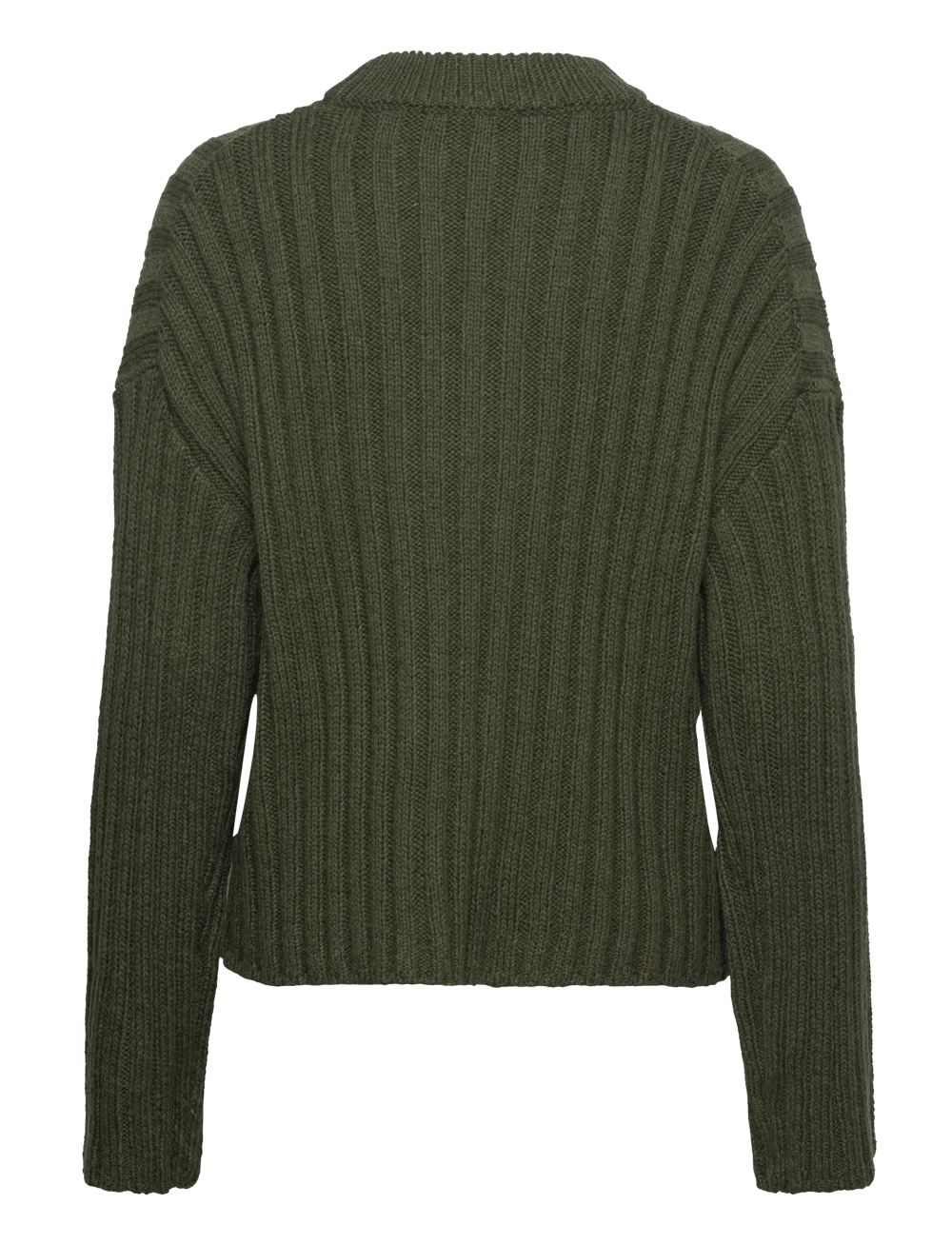 SLFRANNA RIB PULLOVER "KOMBU GREEN"