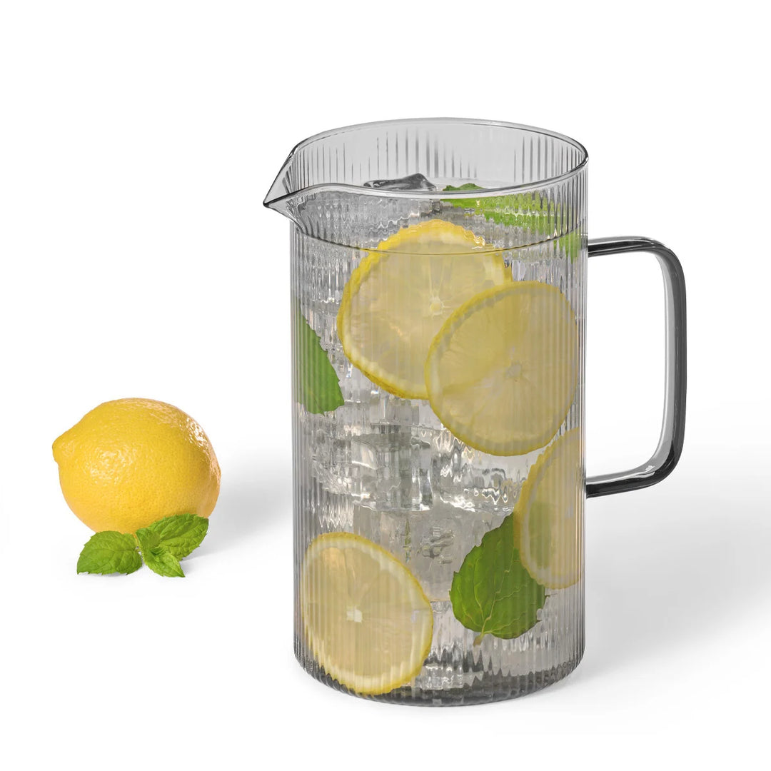 RICARDO BLACK SMOKED GLASS PITCHER - 1l