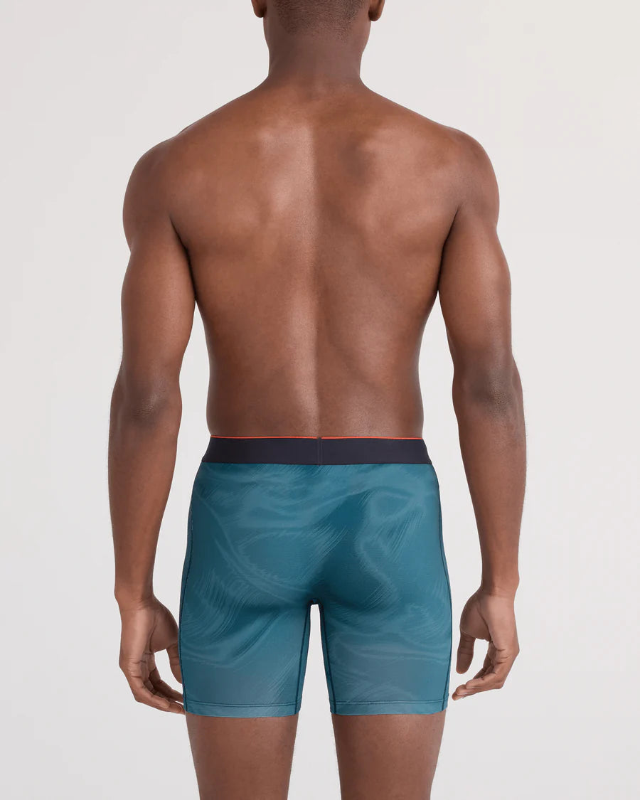 MULTI-SPORT MESH BOXER BRIEF 6" "PLATINUM CAMO-RICH TEAL"