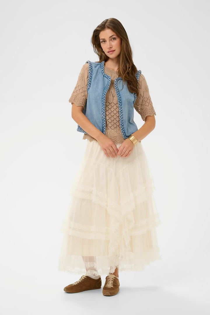 CRRINA WAISTCOAT "DUNCAN MEDIUM BLUE DENIM"