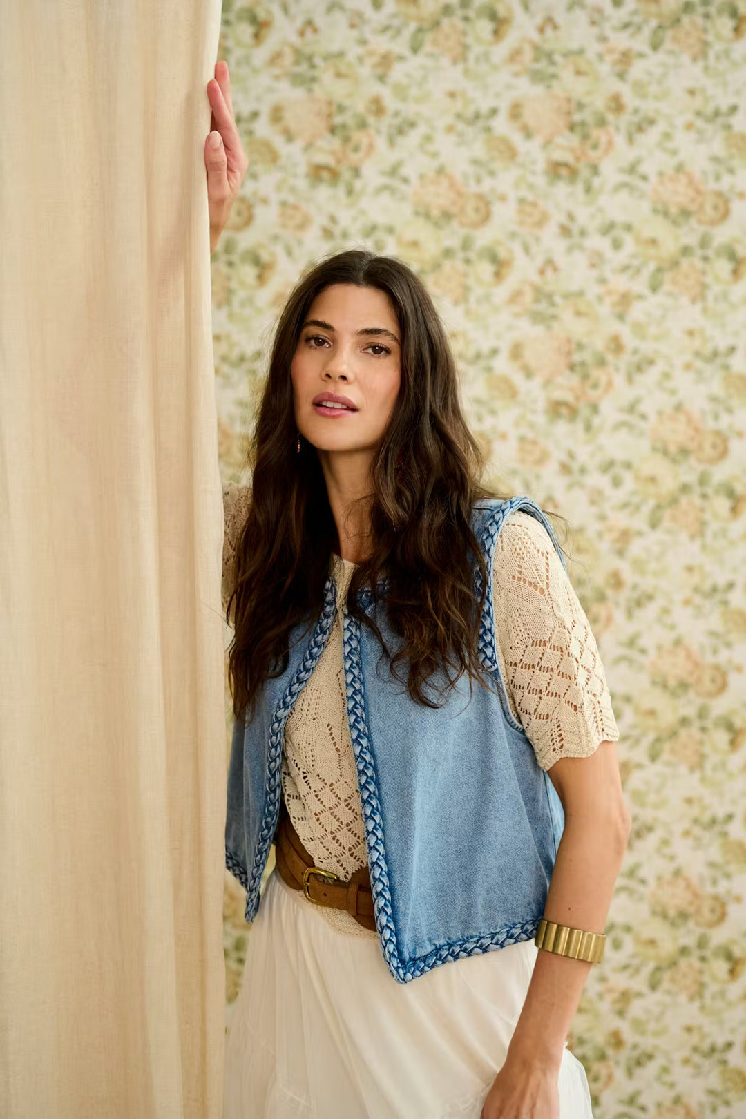 CRRINA WAISTCOAT "DUNCAN MEDIUM BLUE DENIM"