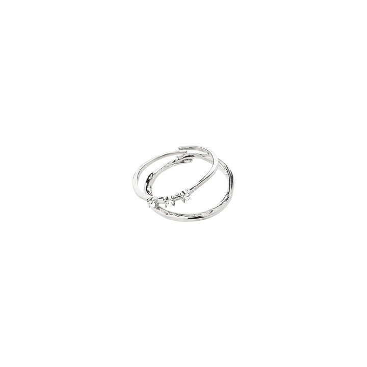 IVARIN RINGS 2-IN-1 SET "SILVER PLATED"