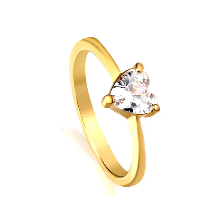 TRINITY HEART DIAMOND RING - SIZE 7