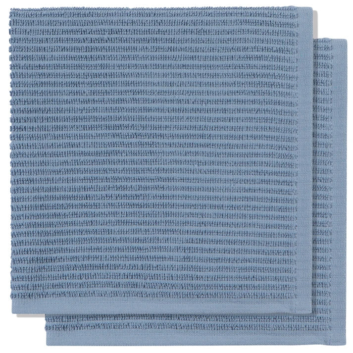 SLATE BLUE RIPPLE DISHCLOTHS - SET OF 2