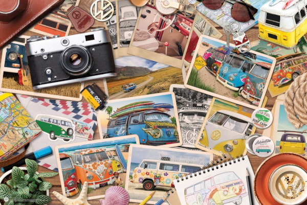 VW ROAD TRIP SHAPED TIN - 550-PIECE PUZZLE
