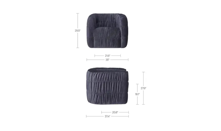 ROBSON SWIVEL CHAIR "NAVY"
