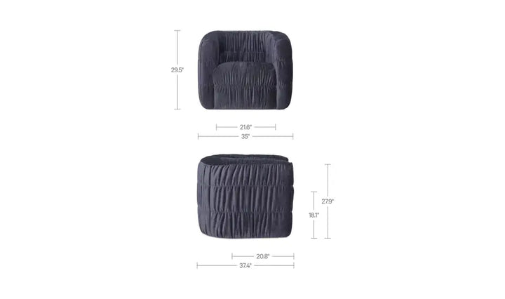 ROBSON SWIVEL CHAIR "NAVY"