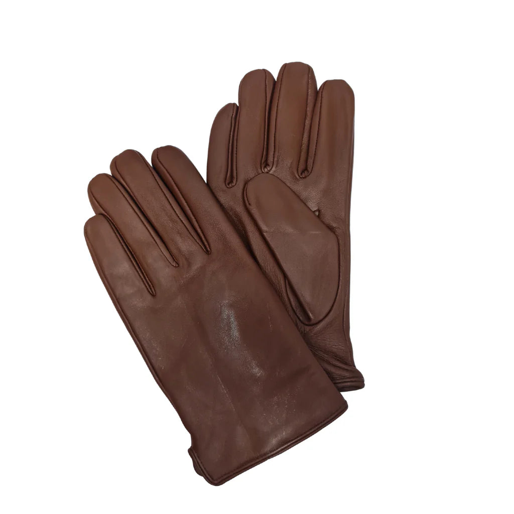ROCHELIER CHINESE DEERSKIN MEN'S LEATHER GLOVE - BROWN L